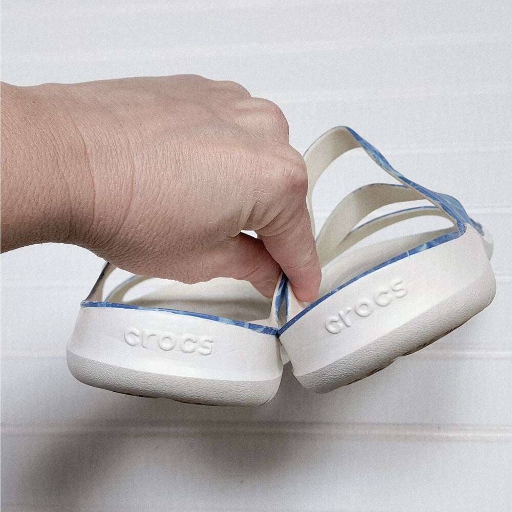 Crocs Women's Swiftwater Sandals Size 10 Blue & White - Picture 4 of 10